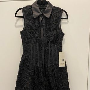 Jill Stuart Black lace A-line dress